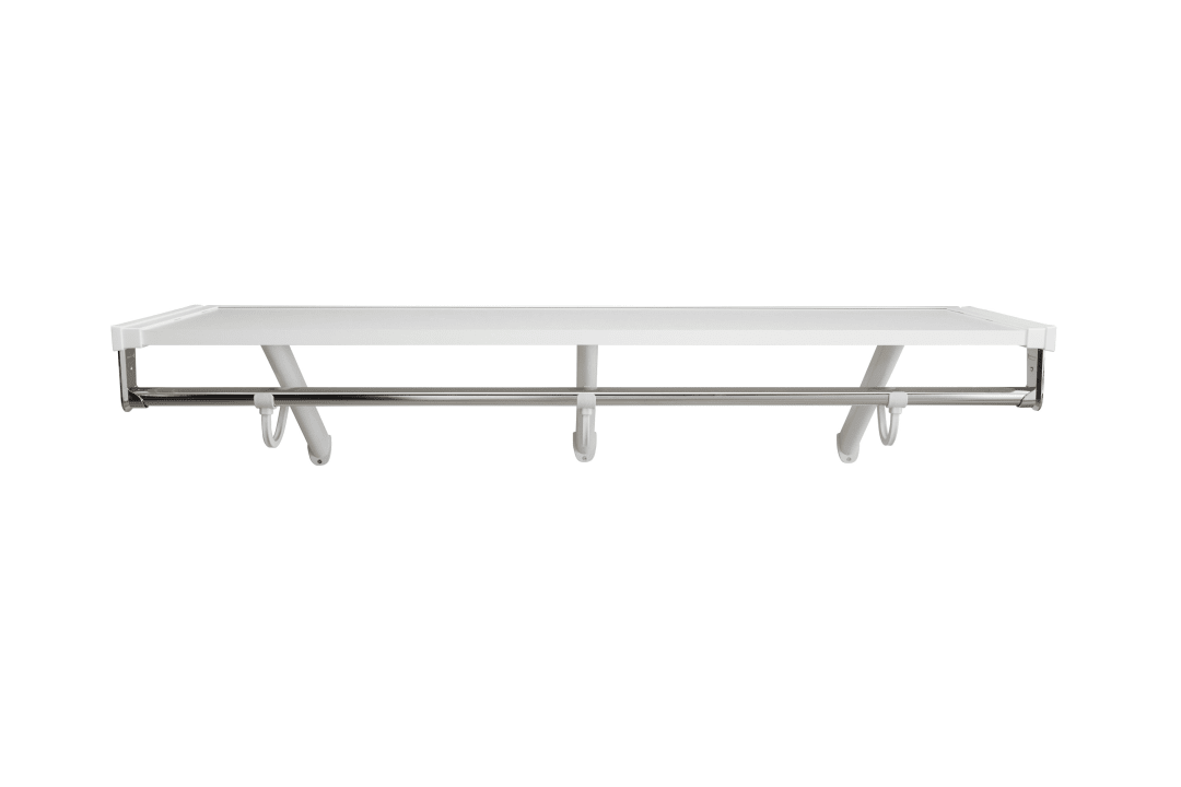 47.5" RAPID SHELF KIT - 1 SH W ROD - WHT