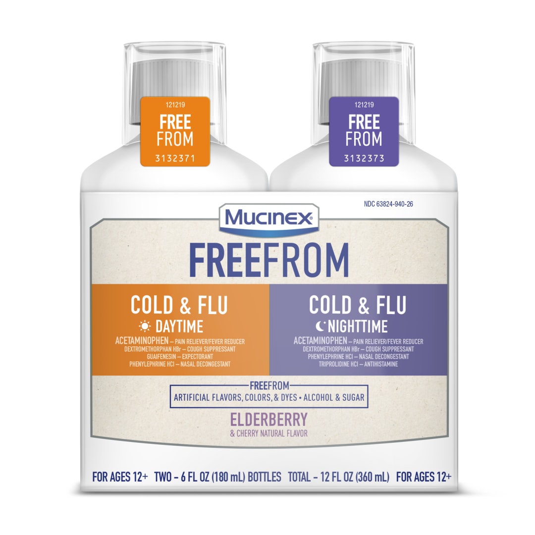 MUCINEX® Free From Cold and Flu Day Night 3/(2x6) oz.