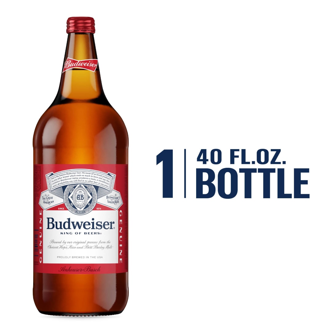 Budweiser Lager Beer 40 fl oz