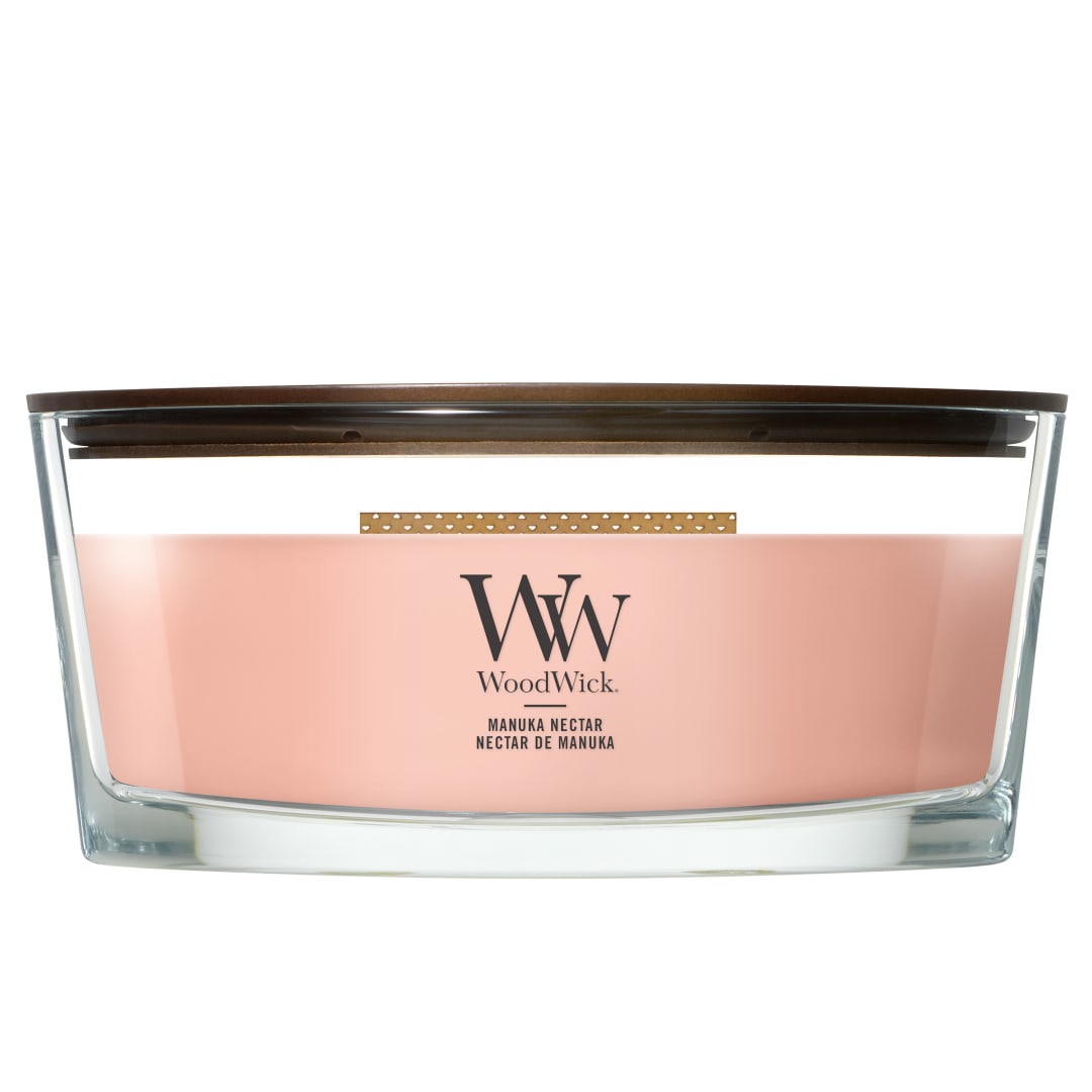 WoodWick Vela perfumada | Vela elíptica | Manuka Nectar | Regalos perfectos para mujeres