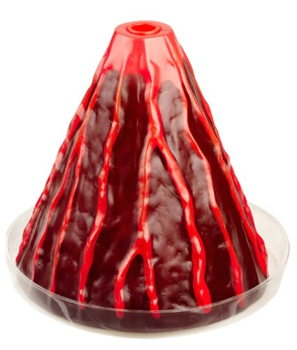 MODEL, ERUPTING VOLCANO