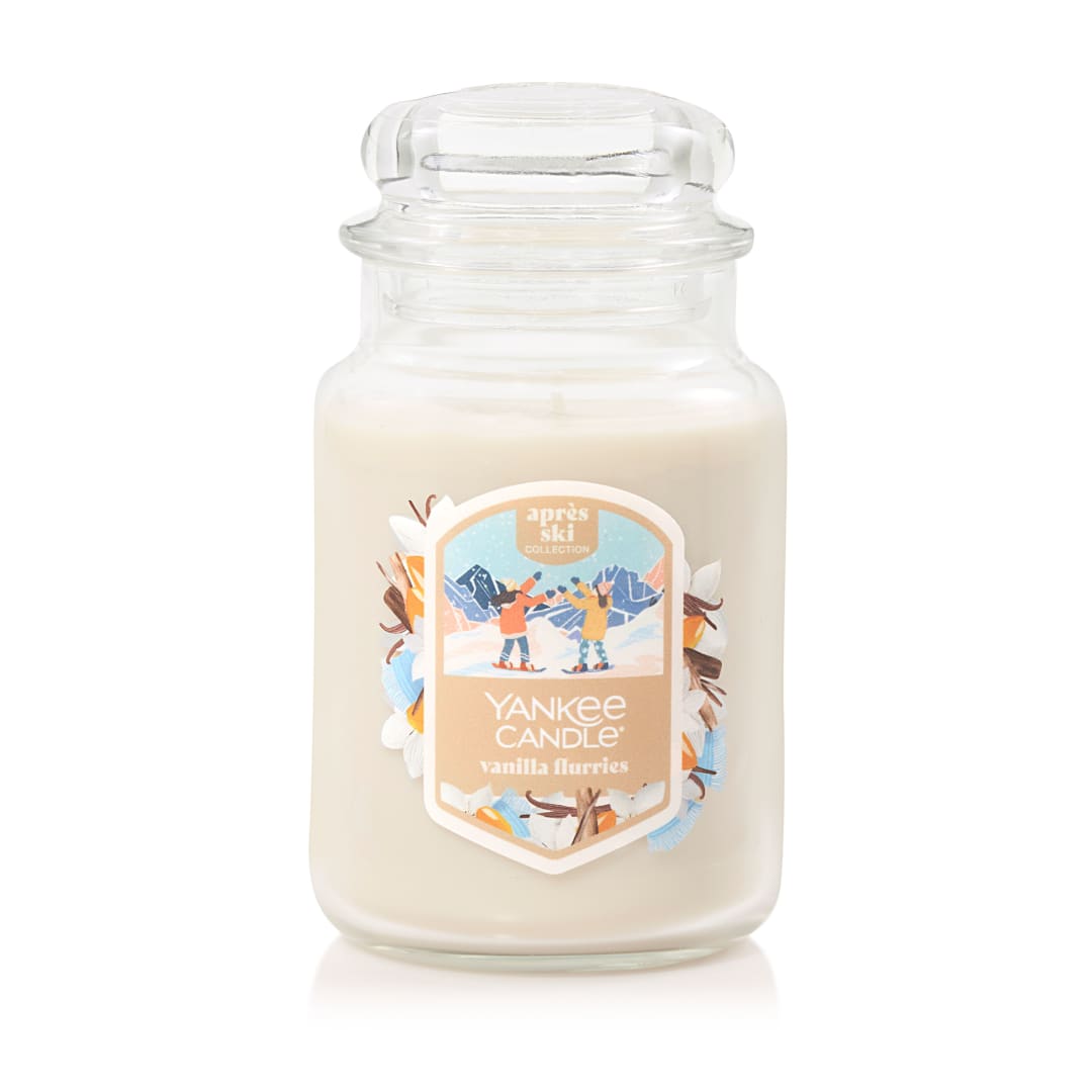 Yankee Candle Vanilla Flurries Original Large Jar Scented Candles, 22 oz