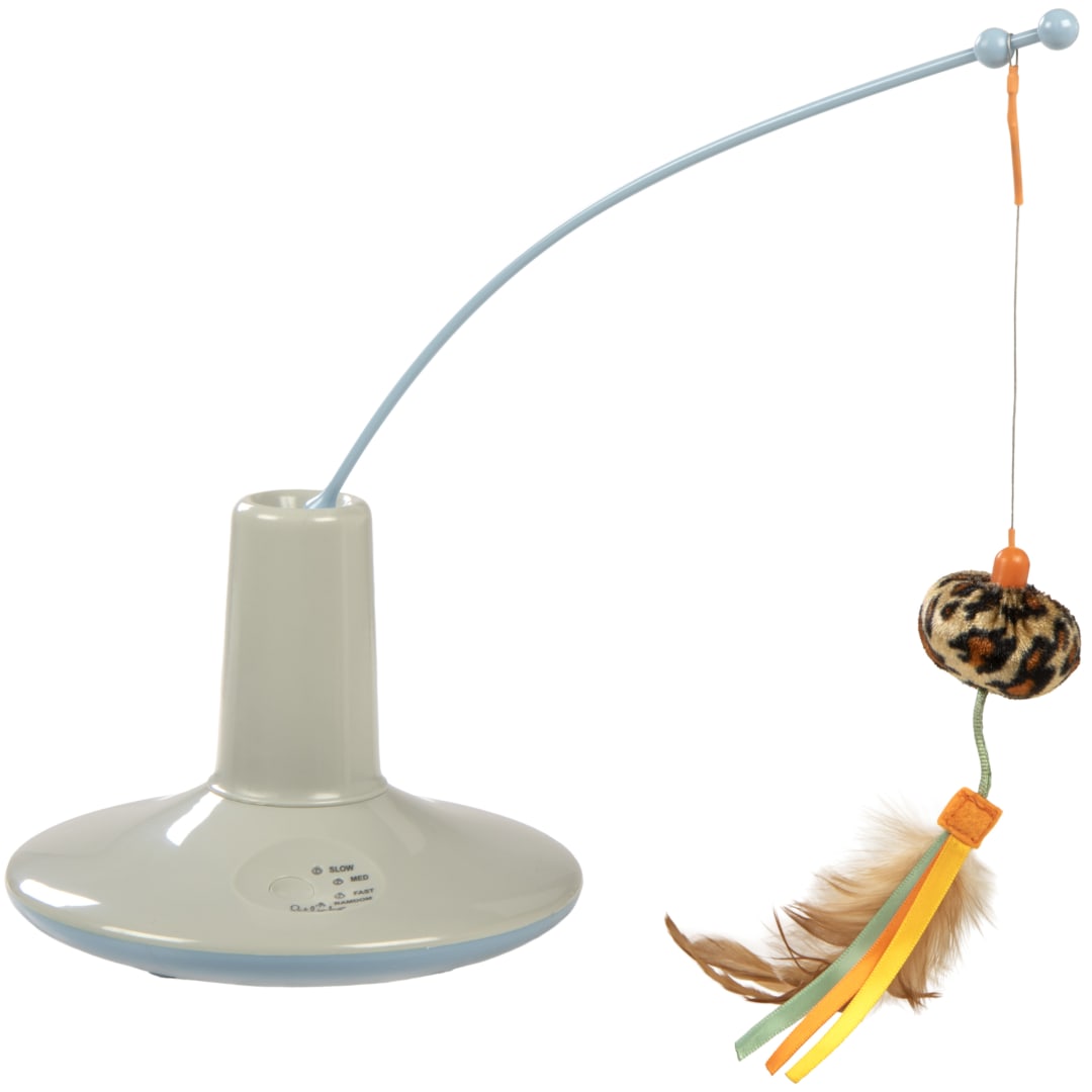 Instincts by SmartyKat Wild Wand Electronic Motion Teaser Wand Cat Toy, Battery Powered