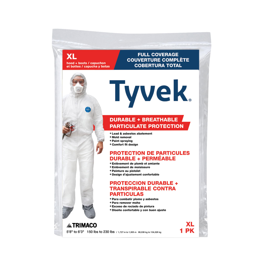 Tyvek® Coveralls with Hood & Boot, X-Large