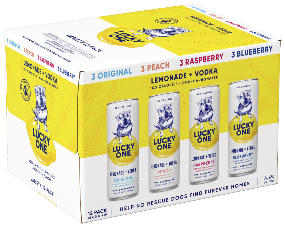 Lucky One Vodka Lemonade Variety 12 Pack 355ml Cans