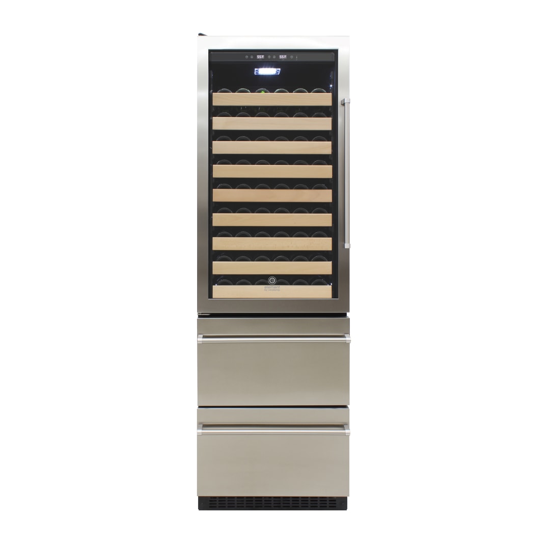EL-BWC108-SS-L - 108 Bottle Wine Cooler Glass Door Commercial Grade
