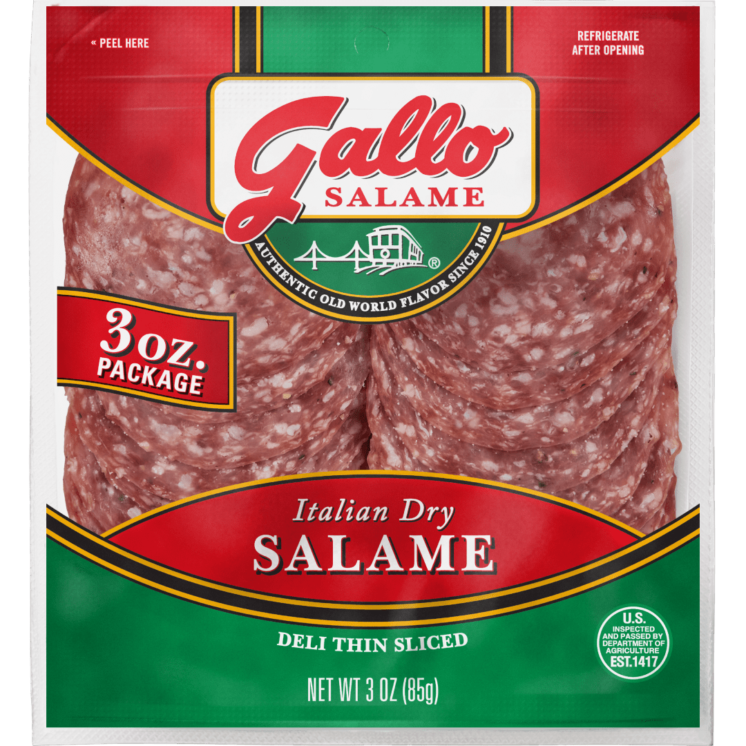 Gallo Salame® Deli Thin Sliced Italian Dry Salami, 3 oz.