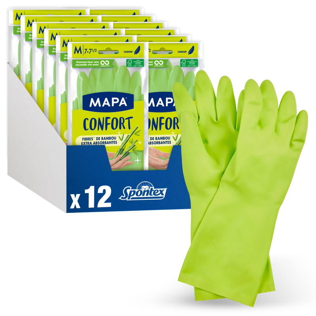 MAPA CONFORT REUSABLE GLOVES 12PK T.M - SWITCH CASE PACK FSC