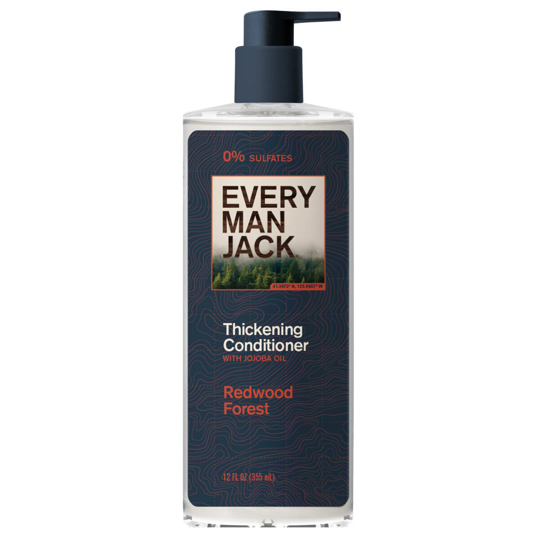 Every Man Jack Men's Refreshing Conditioner - Redwood Forest - Made w/ Plant Powered Moisturizing Ingredients like Coconut & Argan Oil - 12 fl oz