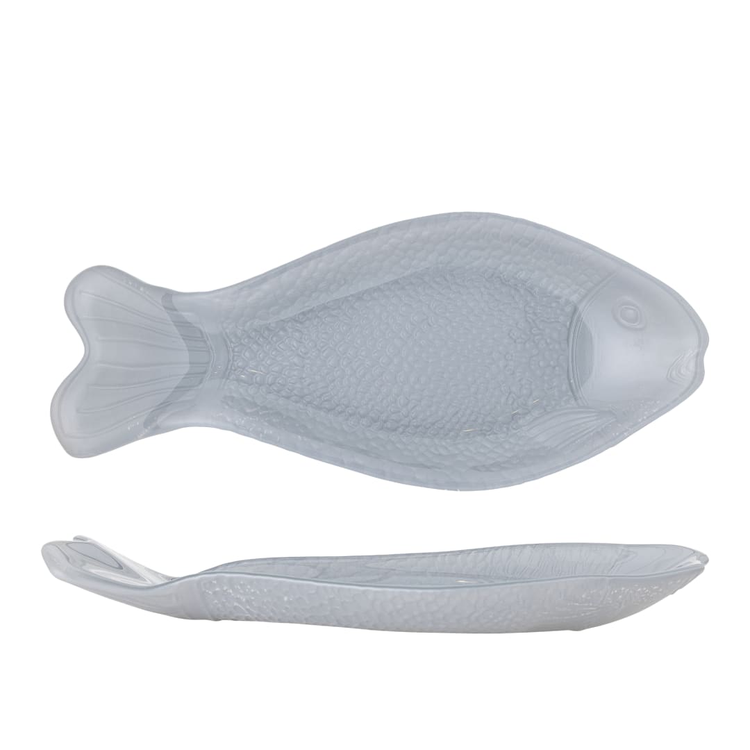 82068721 - Yuna Serving Plate, Grey, Glass STOCK: 74