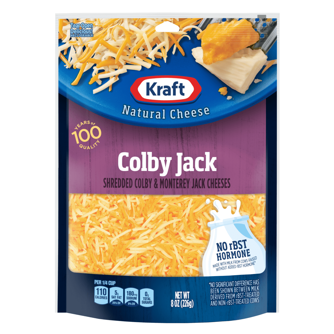 Kraft Natural Colby Jack Shredded Cheese, 8 oz Bag