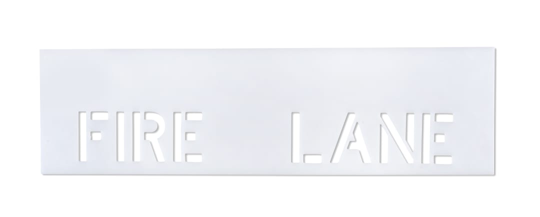 Stencil-FIRE LANE 4"x3" LDPE Curb