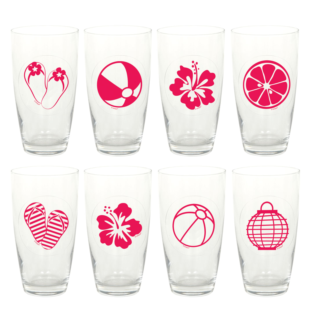 Summer Fun Beverage Clings, 16ct