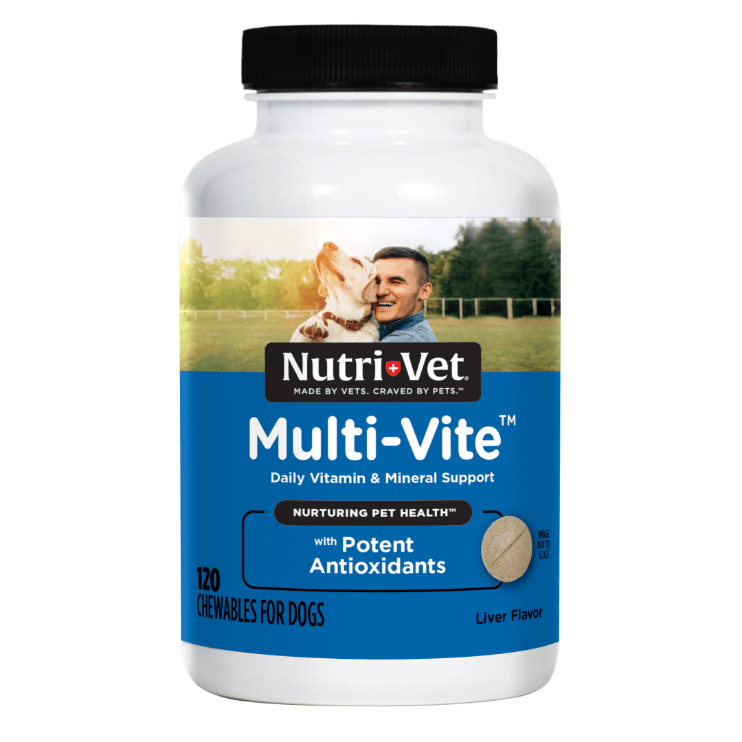 Nutri-Vet Multi-Vite Chewables for Adult Dogs - Daily Vitamin and Mineral Support to Support Balanced Diet - 120 Count