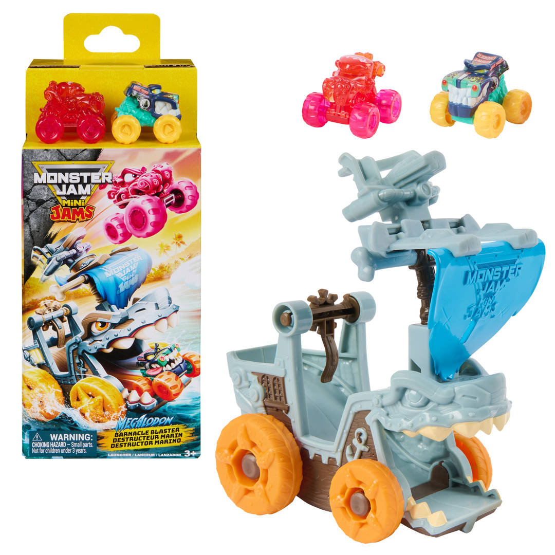 Monster Jam Mini Jams Megalodon Barnacle Blaster Monster Truck Playset