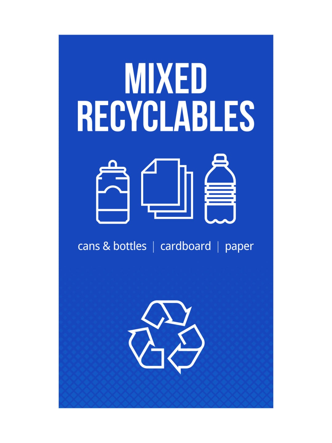  FUSION - Sign - Body - Mixed Recyclables - Blue