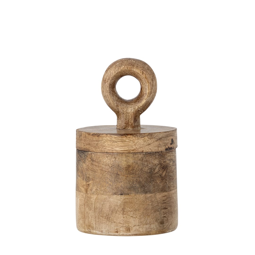 82065401 - Nonnie Jar w/Lid, Nature, FSC®100%, Mango STOCK: 201