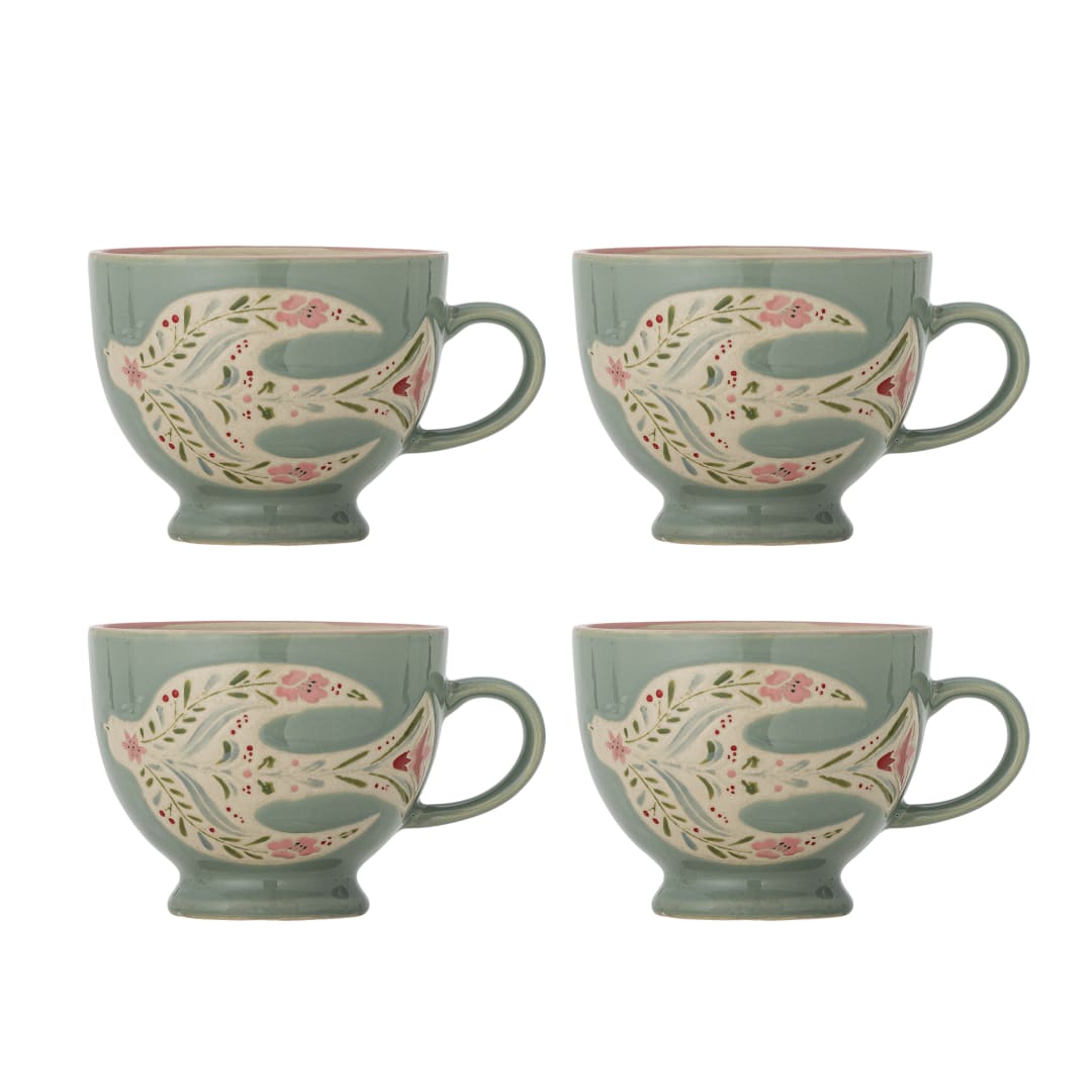 82072753 - Rosalynde Mug, Green, Stoneware STOCK: 300