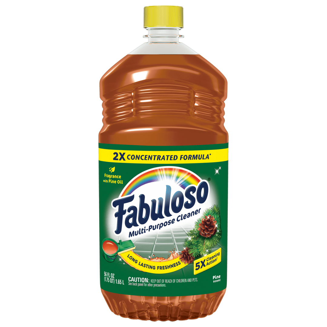 Fabuloso 2X Concentrated Multi-Purpose Cleaner, No Rinse Floor Cleaner, Long-Lasting Freshness, Pine Scent, 56 fl oz