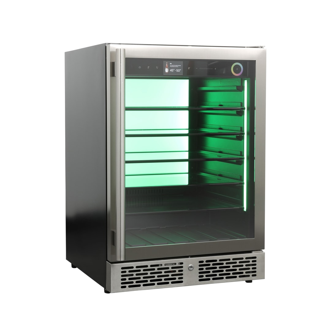 Vinotemp Vinoglow 151-Can Single-Zone Beverage Center, in Stainless Steel (VTBC117EVGSS)