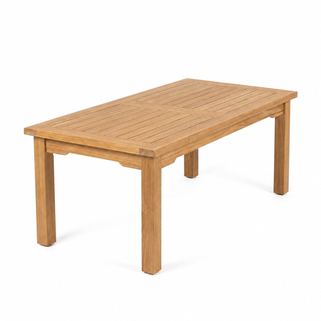 47" x 24" Teak Outdoor Patio Coffee Table