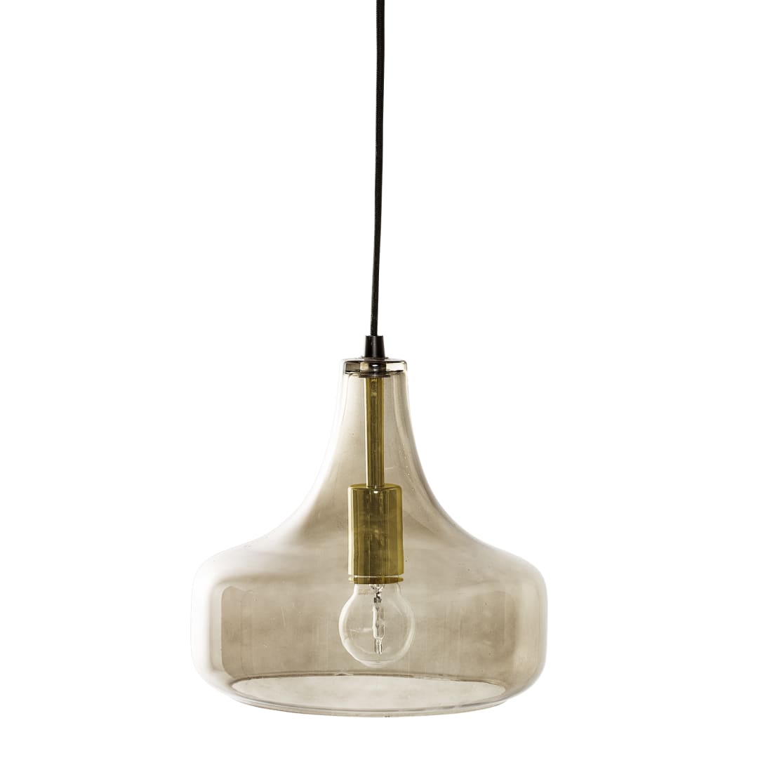 68704760 - Yuser Pendant Lamp, Brown, Glass STOCK: 80