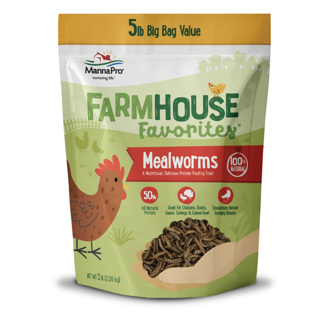 Manna Pro Farmhouse Favorites Mealworms Poultry Treat - 5lbs