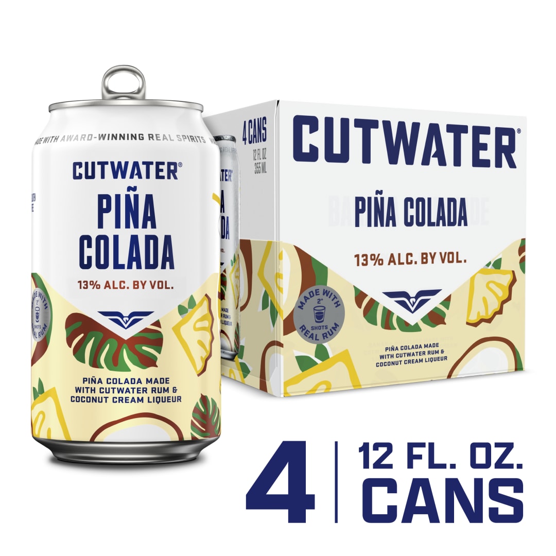 Cutwater Piña Colada 4 Pack, 12 fl oz Cans