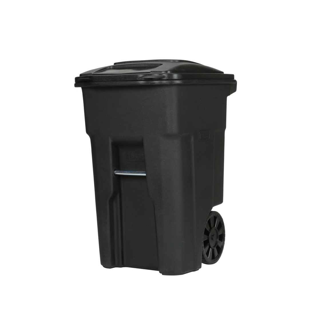 48 Gal. Trash Can with Sunburst Wheels and Lid