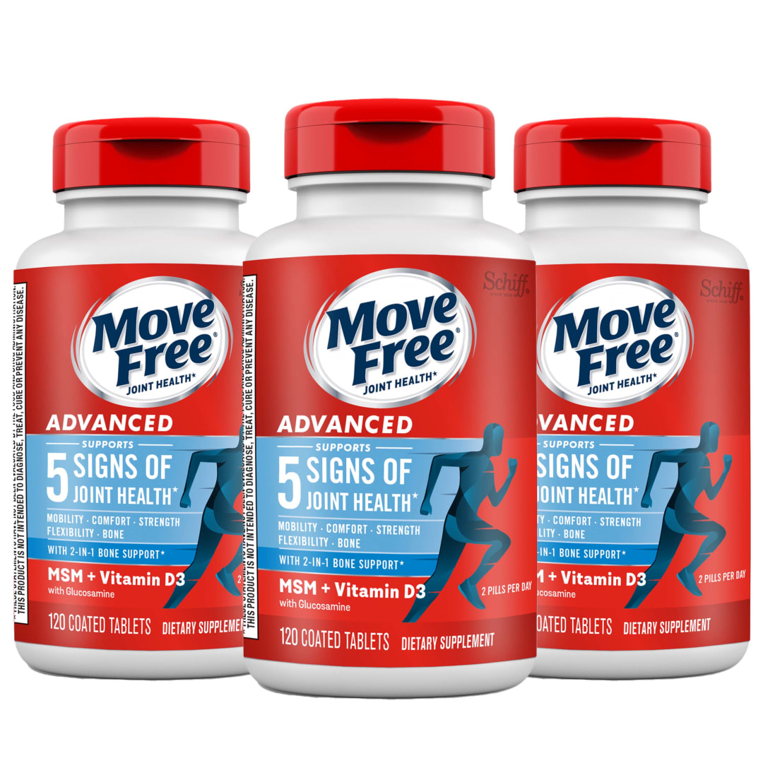 MOVE FREE® Advanced - Plus MSM & Vit D 4/(3x120) ct.