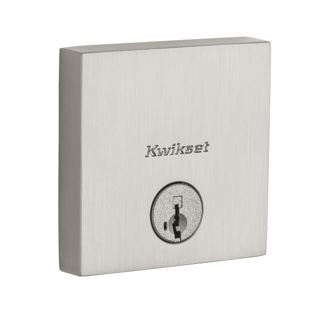 258 Downtown Square Keyed One Side Low Profile Deadbolt featuring SmartKey Security™ in Satin Nickel
