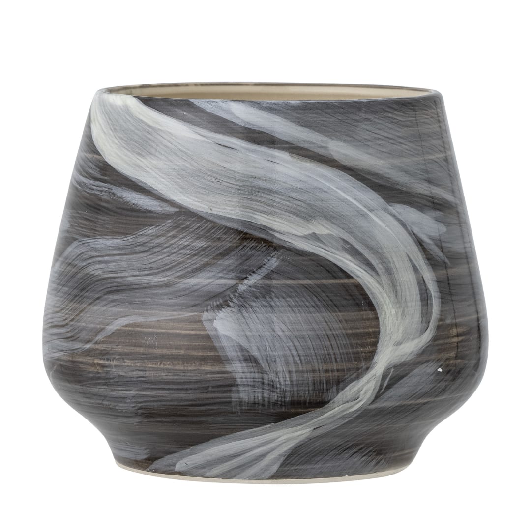 82057545 - Skjalm Flowerpot, Brown, Stoneware STOCK: 172