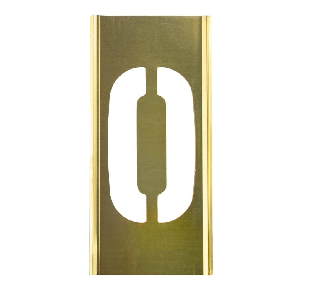 Stencil Sort-2" Brass Gothic O/0