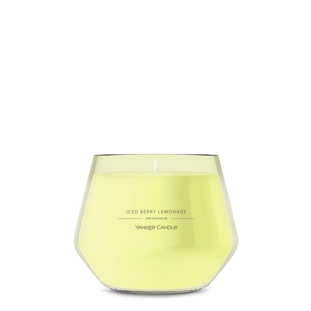 Yankee Candle® Studio Scented Candle with up to 50 Hour Burn Time, Premium Plant Wax Blend for Consistent Burn, 10 oz Jar Candle with Room Filling Fragrance, Iced Berry Lemonade