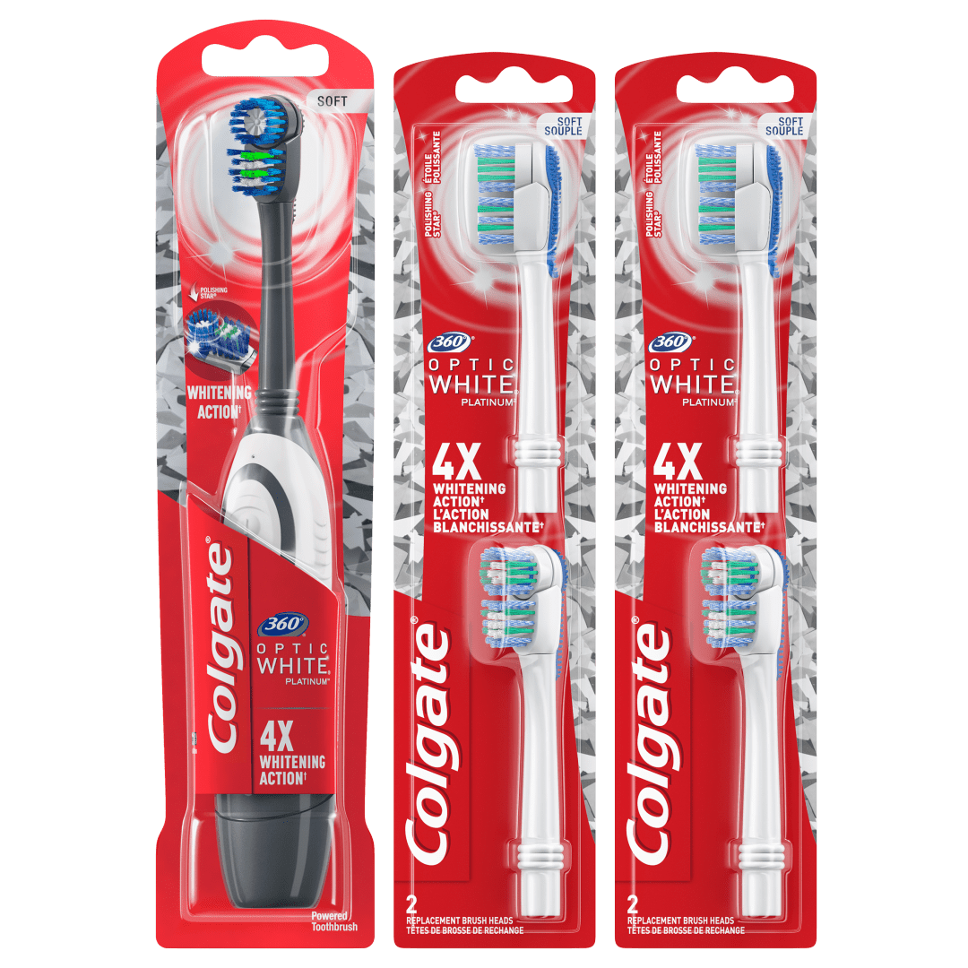 Colgate 36 Optic White Platinum Electric Toothbrush With 4 Replacement Heads