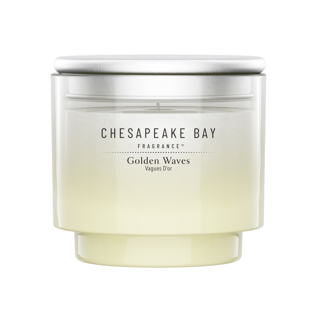 Chesapeake Bay Vela perfumada | Vela pequeña | Golden Waves | Regalos perfectos para mujeres