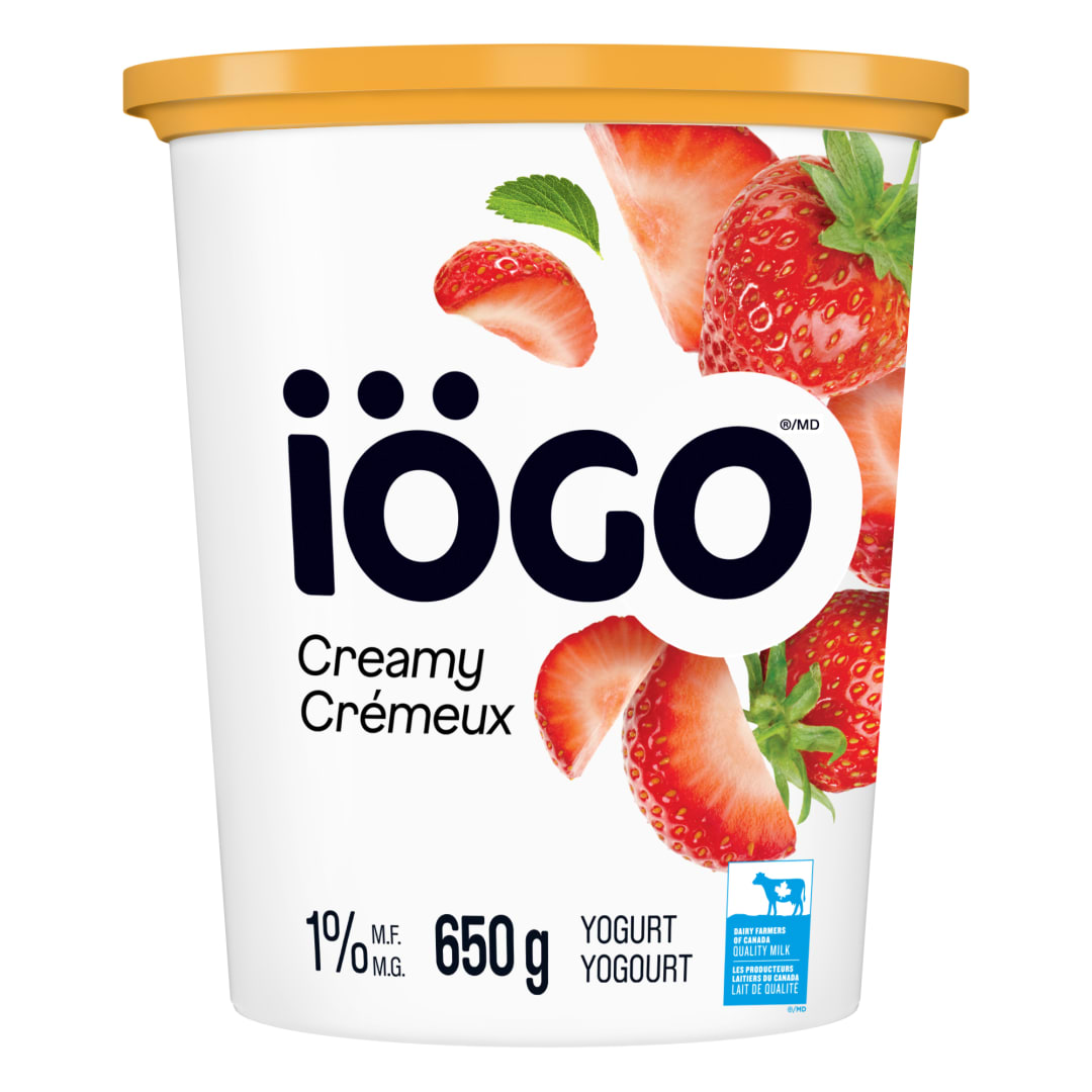 iÖGO Strawberry Lactose-Free Yogurt Tubs 1%