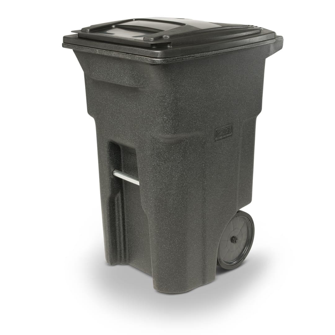 64 Gal. Trash Can with Smooth Wheels and Lid