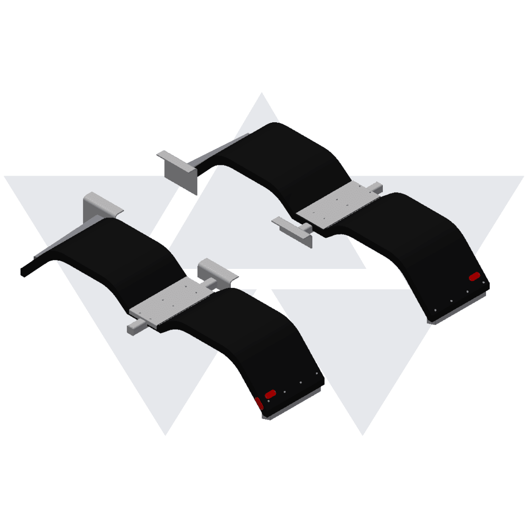 Galbreath™ Fender Assembly, Poly Black TA 13" Spacing