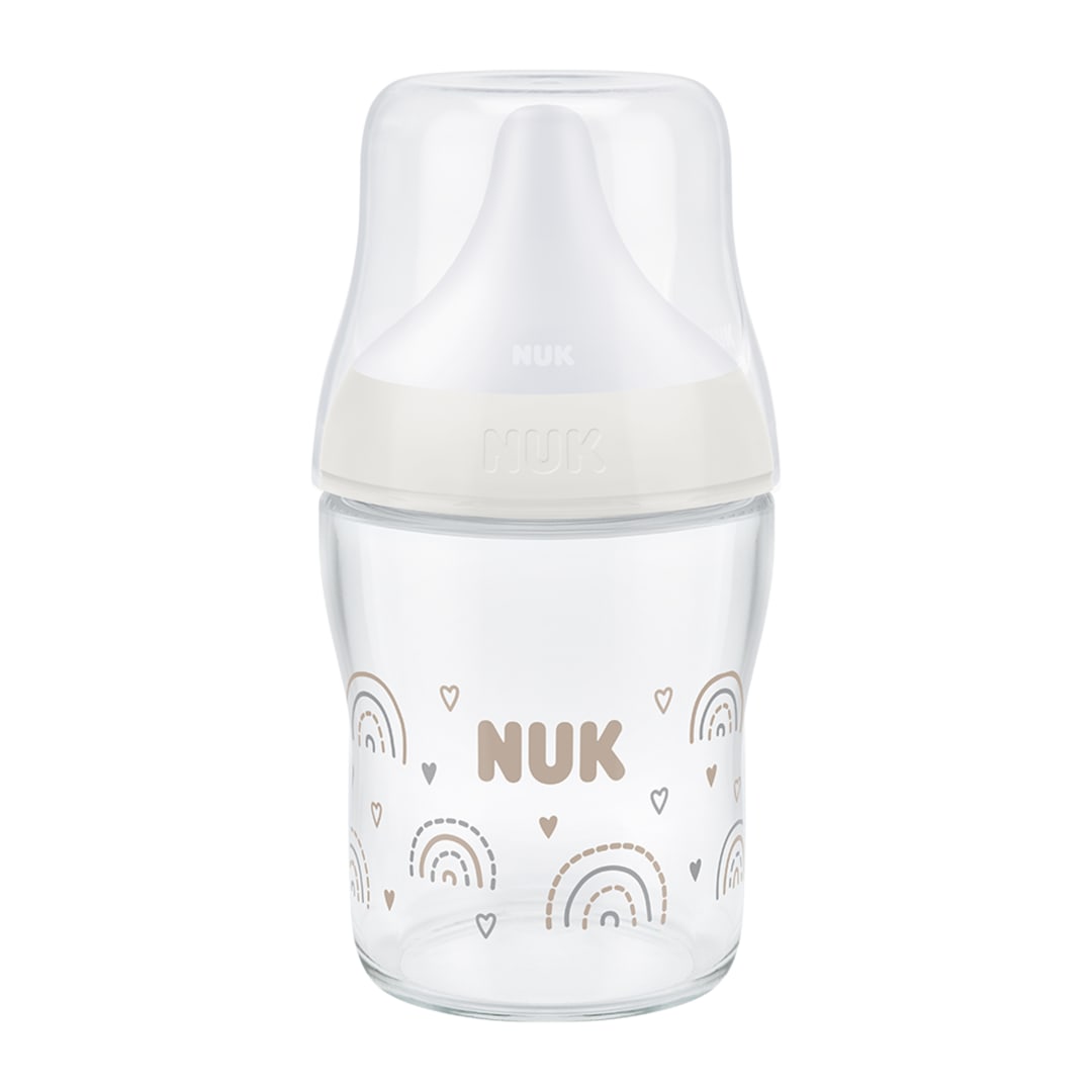 NUK PM BTL GLASS 120ML/4Z S CA RAINBOW