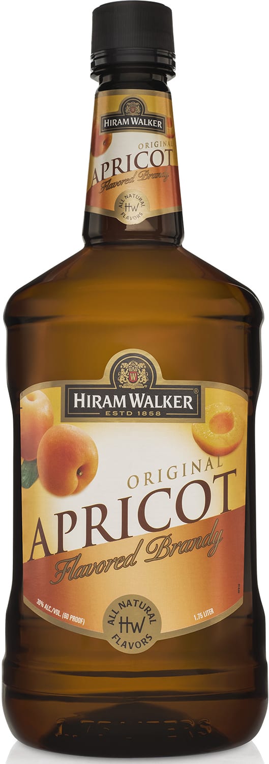 Hiram Walker Apricot Flavored Brandy, 1.75 L Bottle, 60 Proof