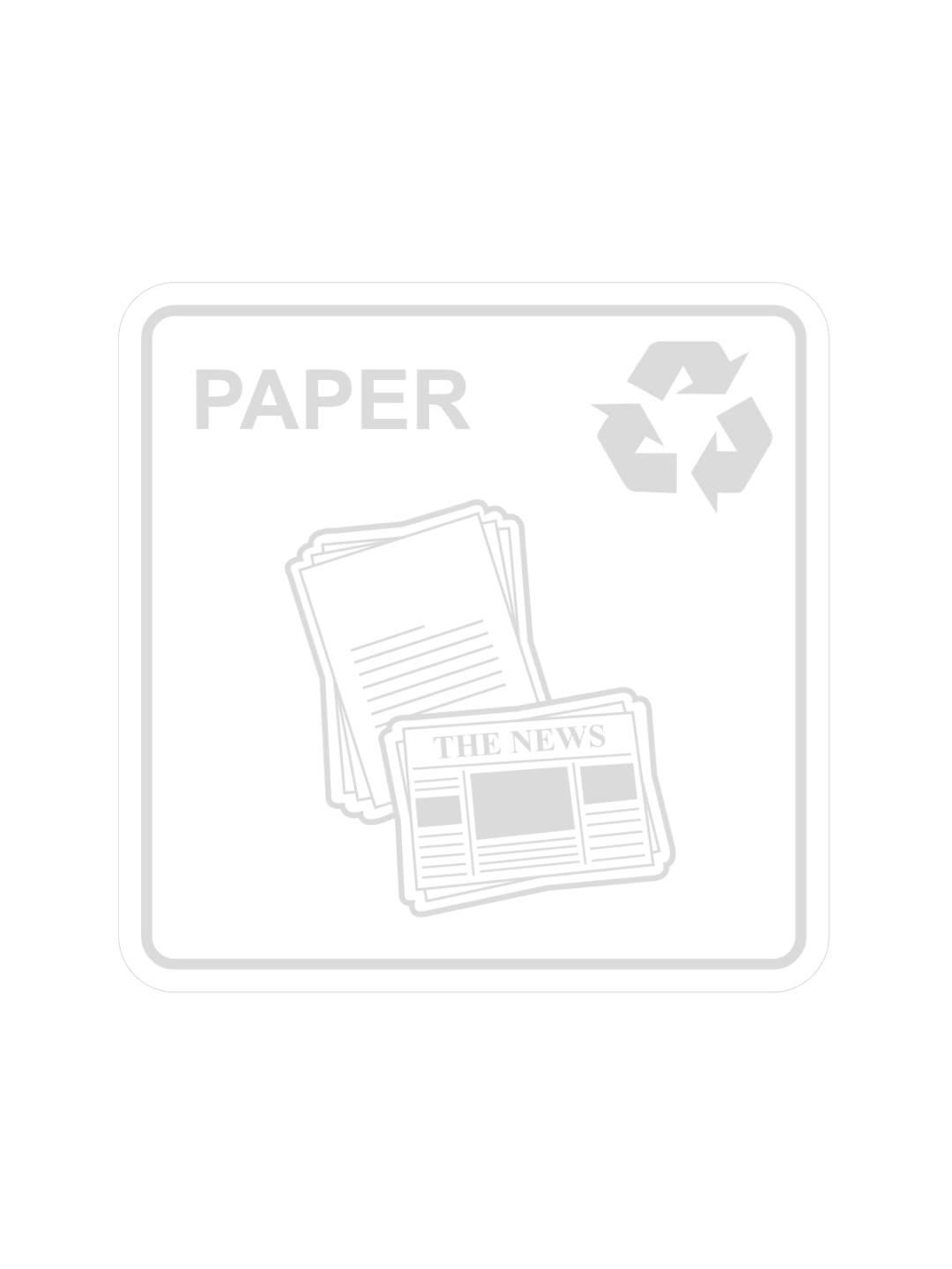  WASTE WATCHER - Label - Paper - Clear-White