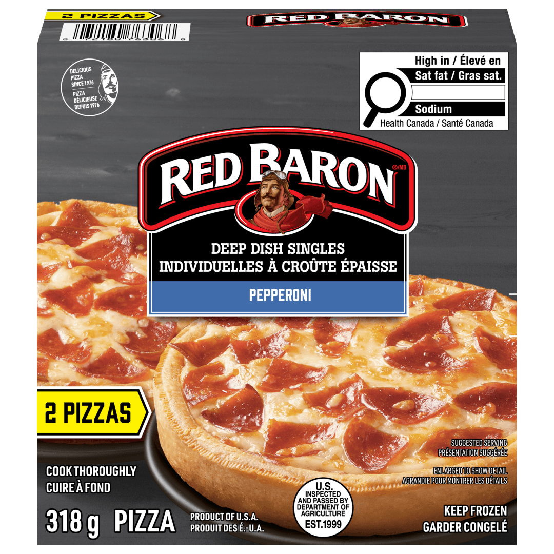 Red Baron Deep Dish Singles Pepperoni Frozen Pizza