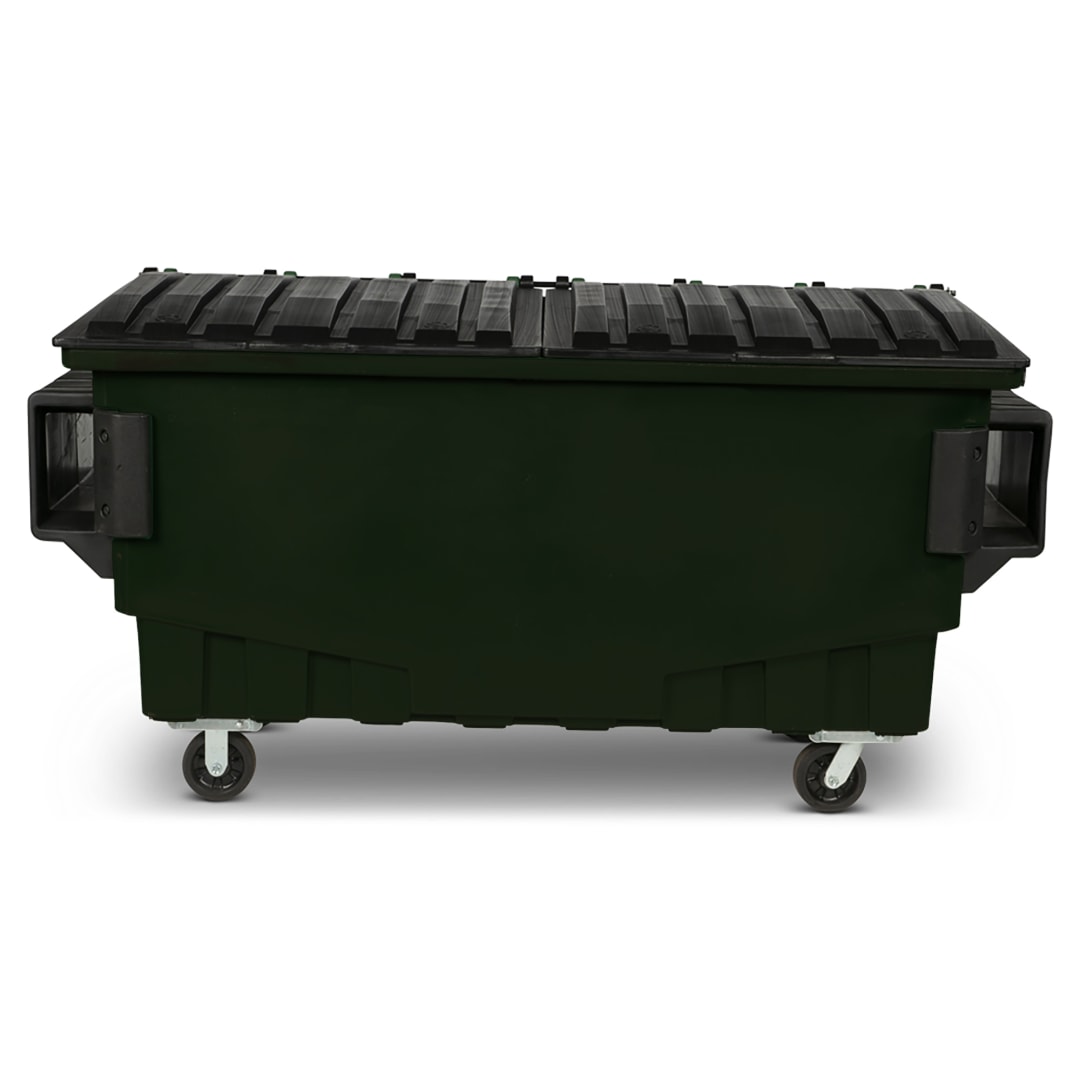1 Cubic Yard 750 lbs. Capacity Front Load Container - Forest Green