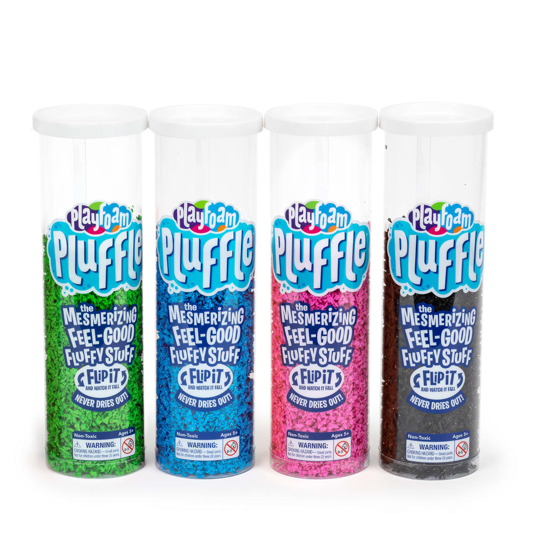 PLAYFOAM PLUFFLE 4PK BLUE/PNK/GRN/BLK