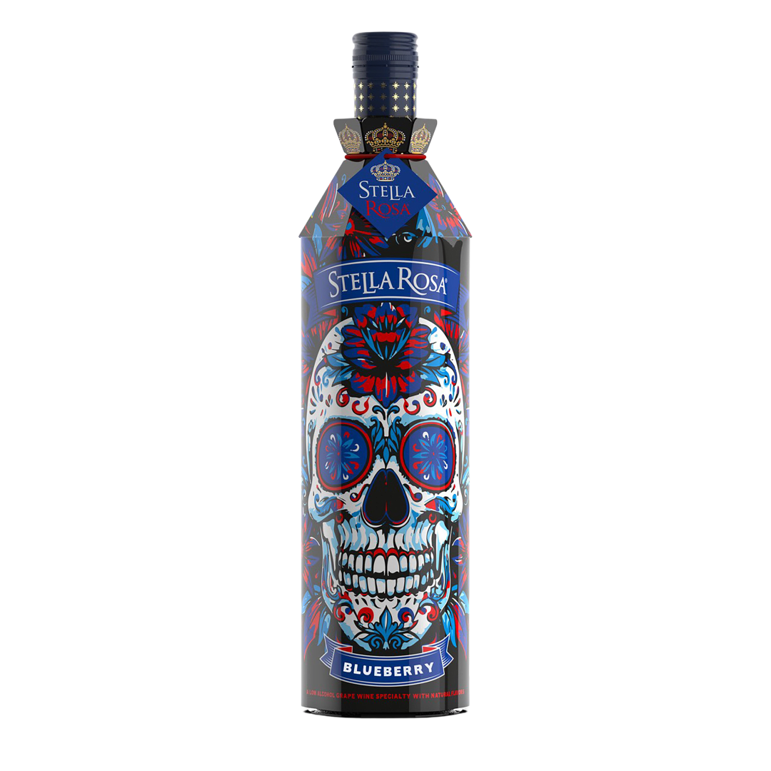 Stella Rosa Blueberry Semi-Sparkling Red Wine 2026 DOTD Sleeve (6 per case) 750 ml