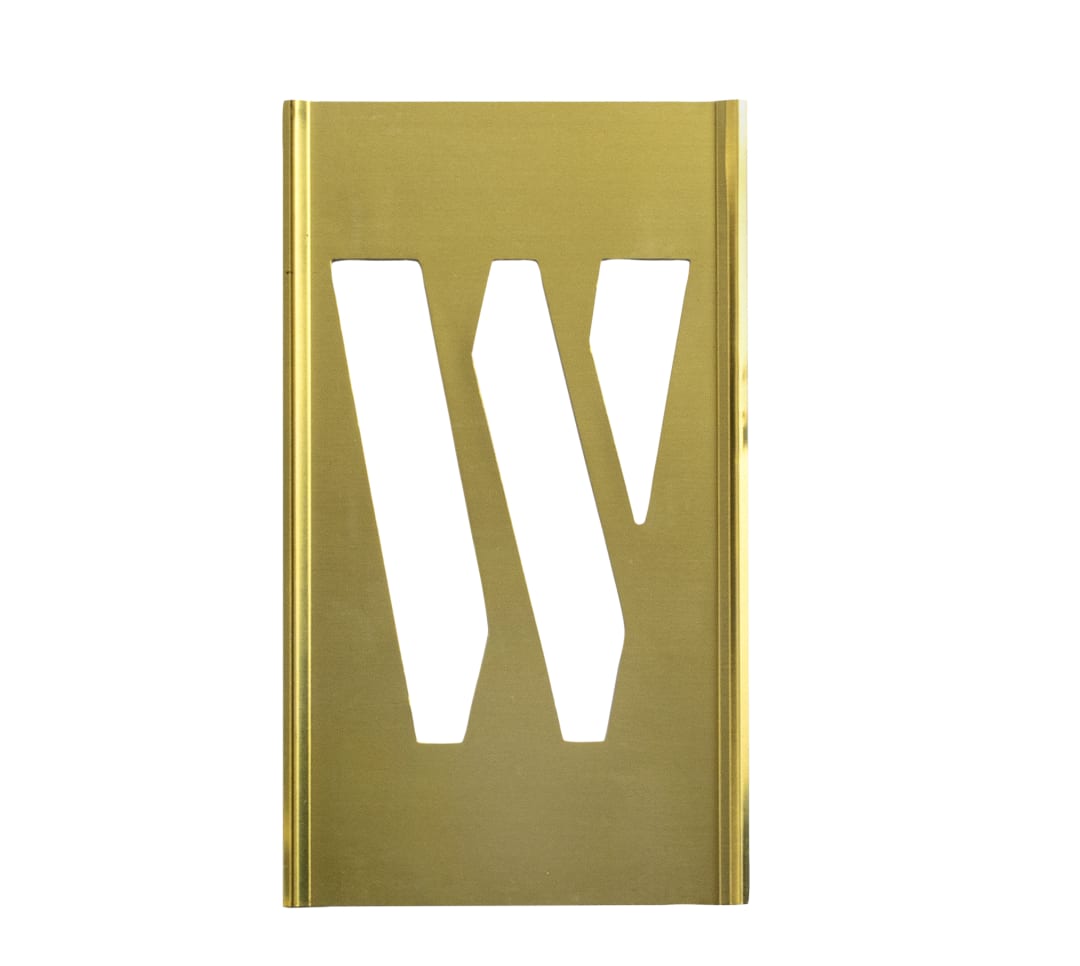 Stencil Sort-4" Brass Gothic W