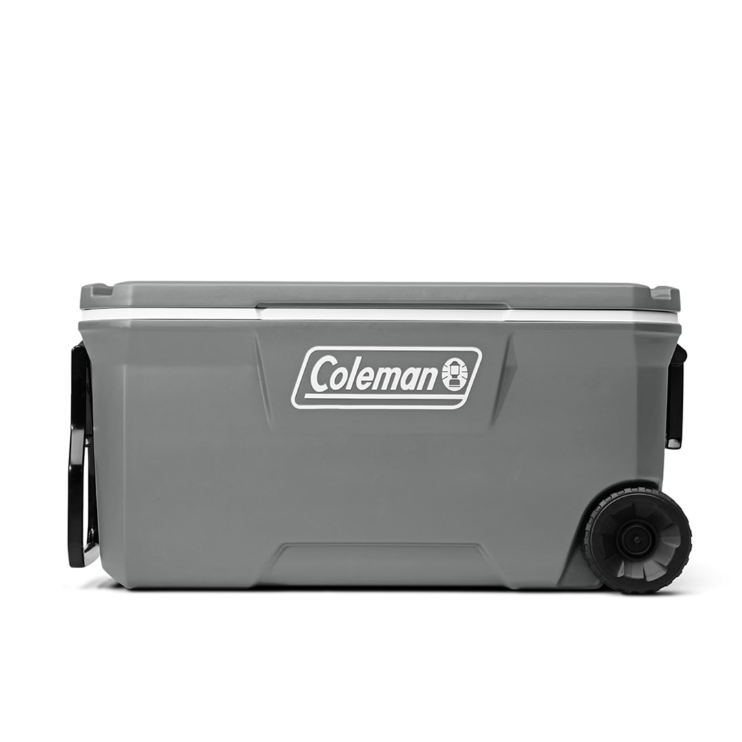 Hielera Coleman® Serie 316 Hielera de 94.6 L, con Ruedas y Aislamiento TempLock™, Capacidad para 160 Latas, Gris