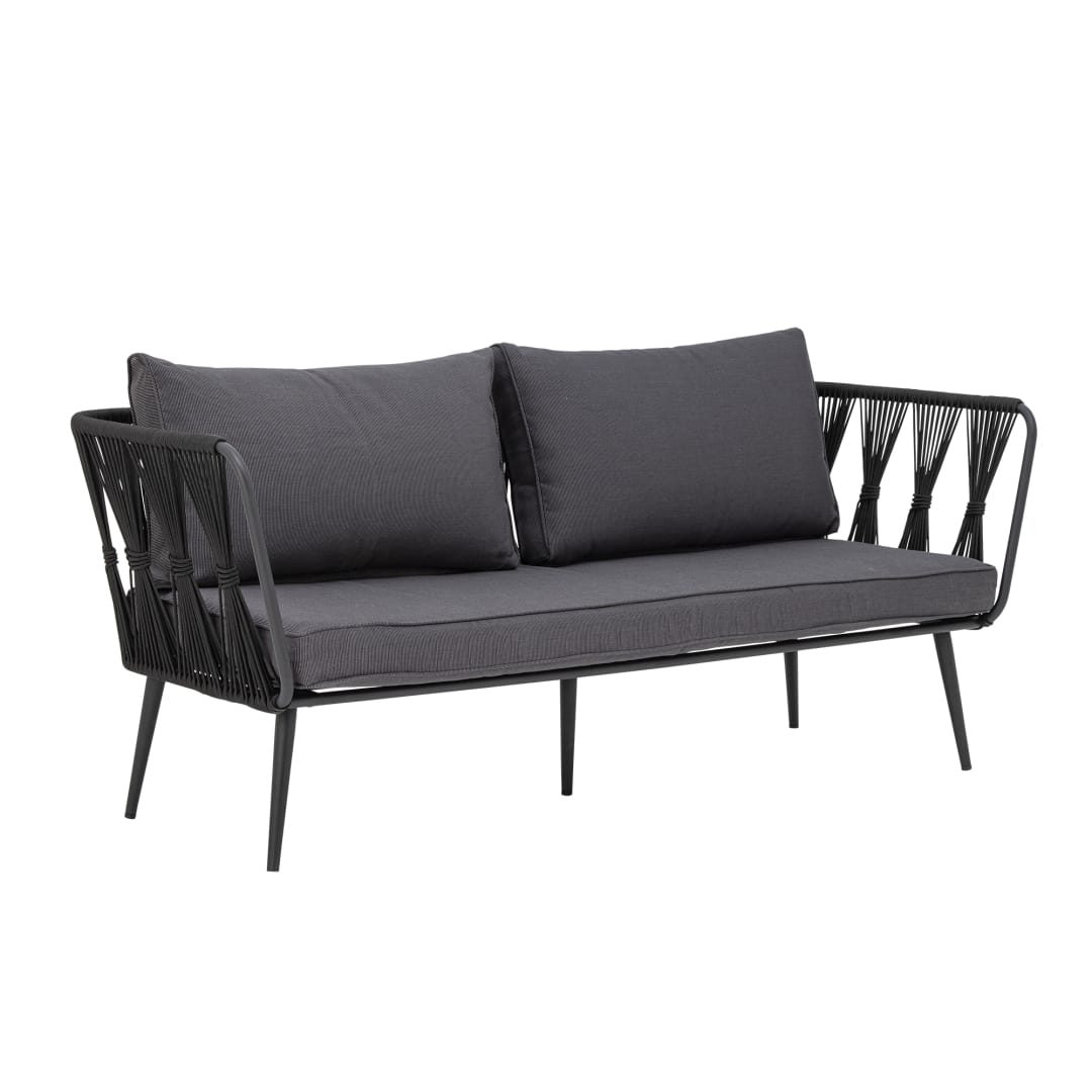 82064276 - Pavone Sofa, Black, Iron STOCK: 93