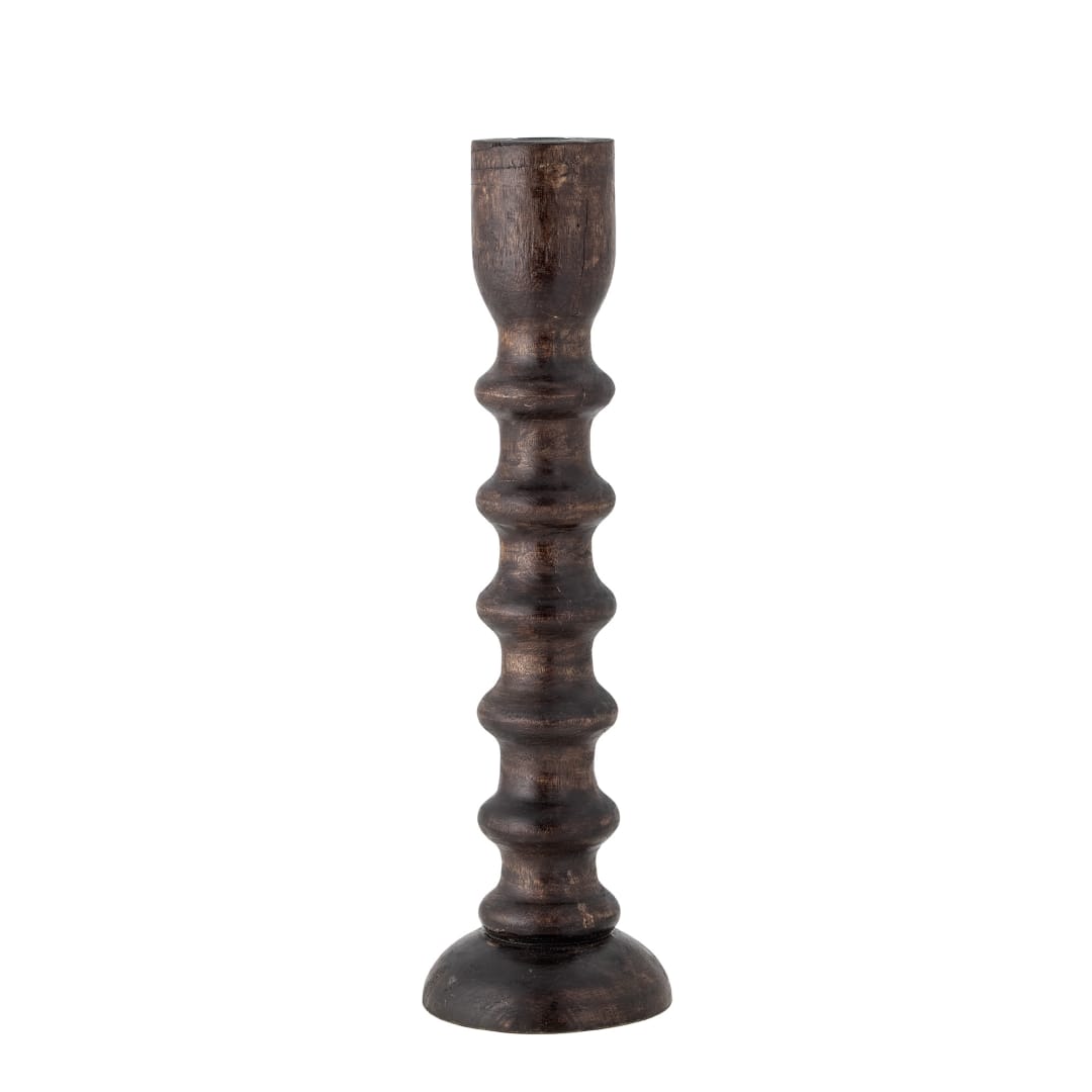 82066123 - Brenda Candle Holder, Brown, Mango STOCK: 8